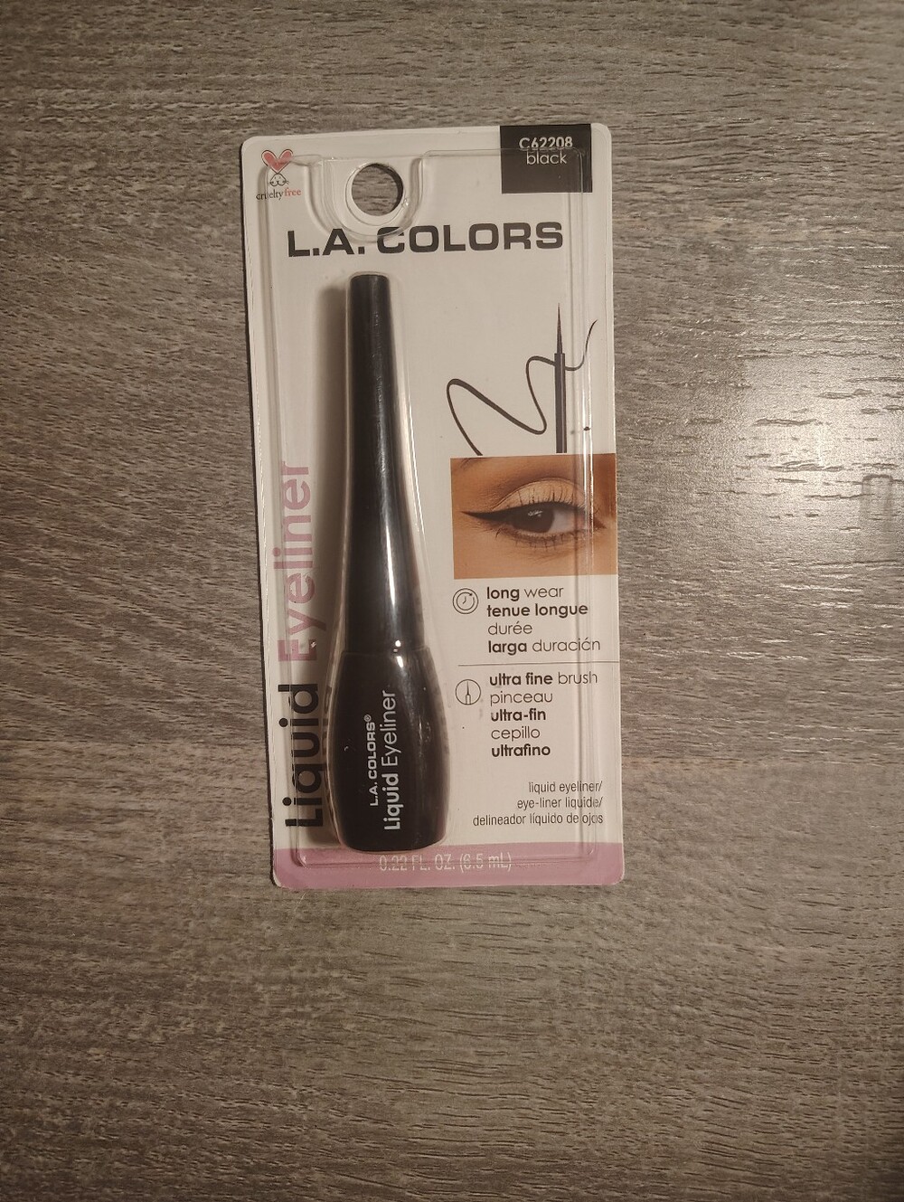 L.A. COLORS Black Liquid Eyeliner – Precision Ultra-Fine Brush